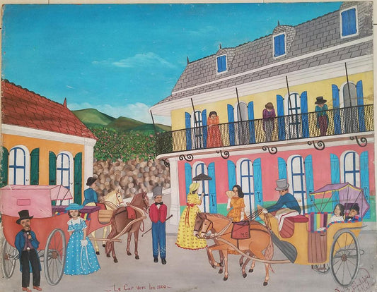 Duty Philippe 24"x32" "Le Cap Vers les 1800" Óleo a bordo 1971 #1JN-HA
