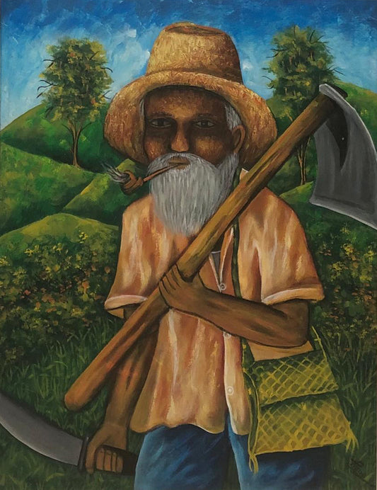 Pielle 38"x29" Neg Combit Óleo sobre lienzo Enmarcado #1FC