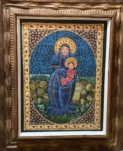 Ismael Saincilus (1940-2000) 16"x12" La dama de Altagracia Óleo sobre lienzo#1HL