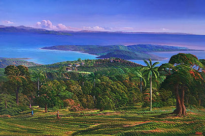 Jean Adrien Seide 40"x60" Paisaje por el agua II Acrílico sobre lienzo #1501GN-HA