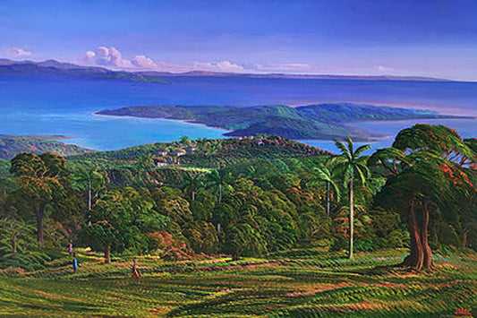 Jean Adrien Seide 40"x60" Paisaje por el agua II Acrílico sobre lienzo #1501GN-HA