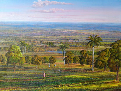 Jean Adrien Seide 36"x48" La Cosecha Acrílico sobre Lienzo #1JN-HA