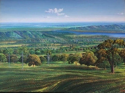Jean-Adrien Seide 36"x50" Paisaje por agua Acrílico sobre lienzo #J61-HA