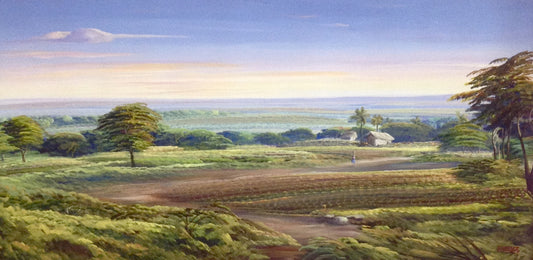 Jean-Andre Seide 24"x48" Atardecer Acrílico sobre lienzo #2230GN-HA