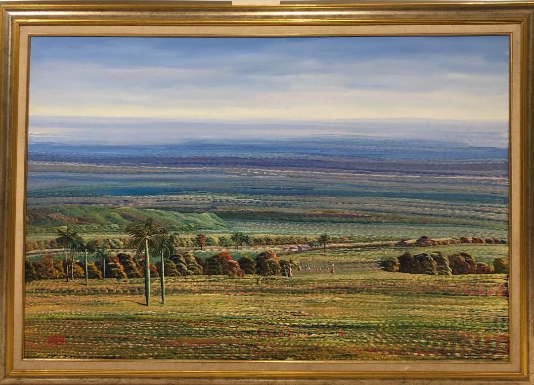 Jean Adrien Seide 40"x59" Paysage Acrylique sur Toile Peinture#2FC