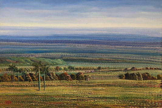 Jean Adrien Seide 40"x59" Paisaje Acrílico sobre Lienzo Enmarcado #2FC