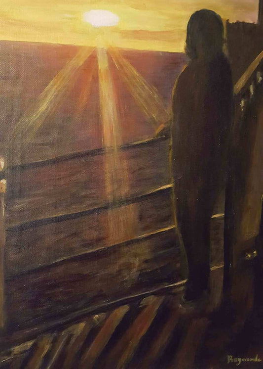 Raymonde Talleyrand 20"x16" Atardecer 2017 Acrílico sobre lienzo