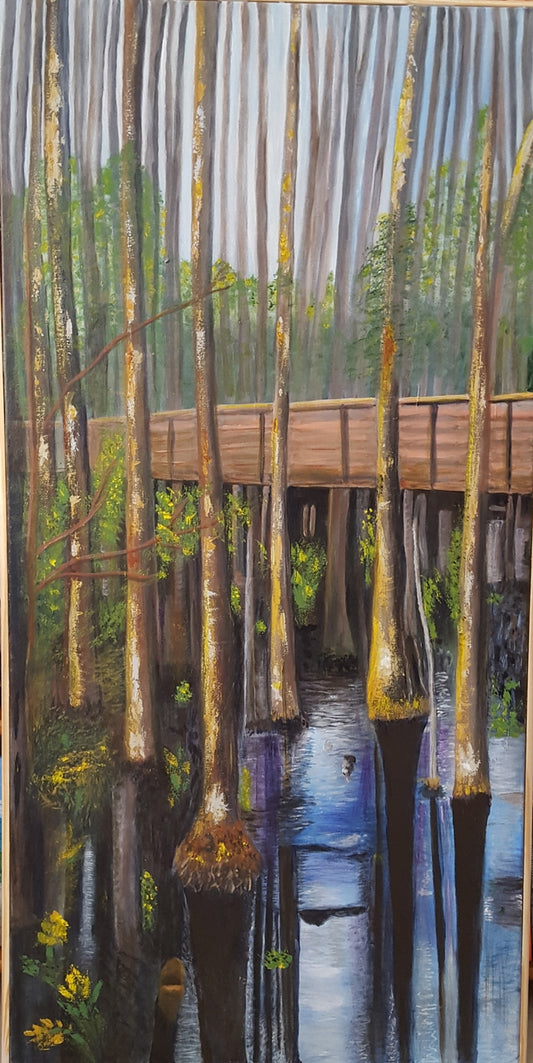 Raymonde Talleyrand 48"x24" Grassy Waters 2018 Acrílico sobre lienzo #22RT