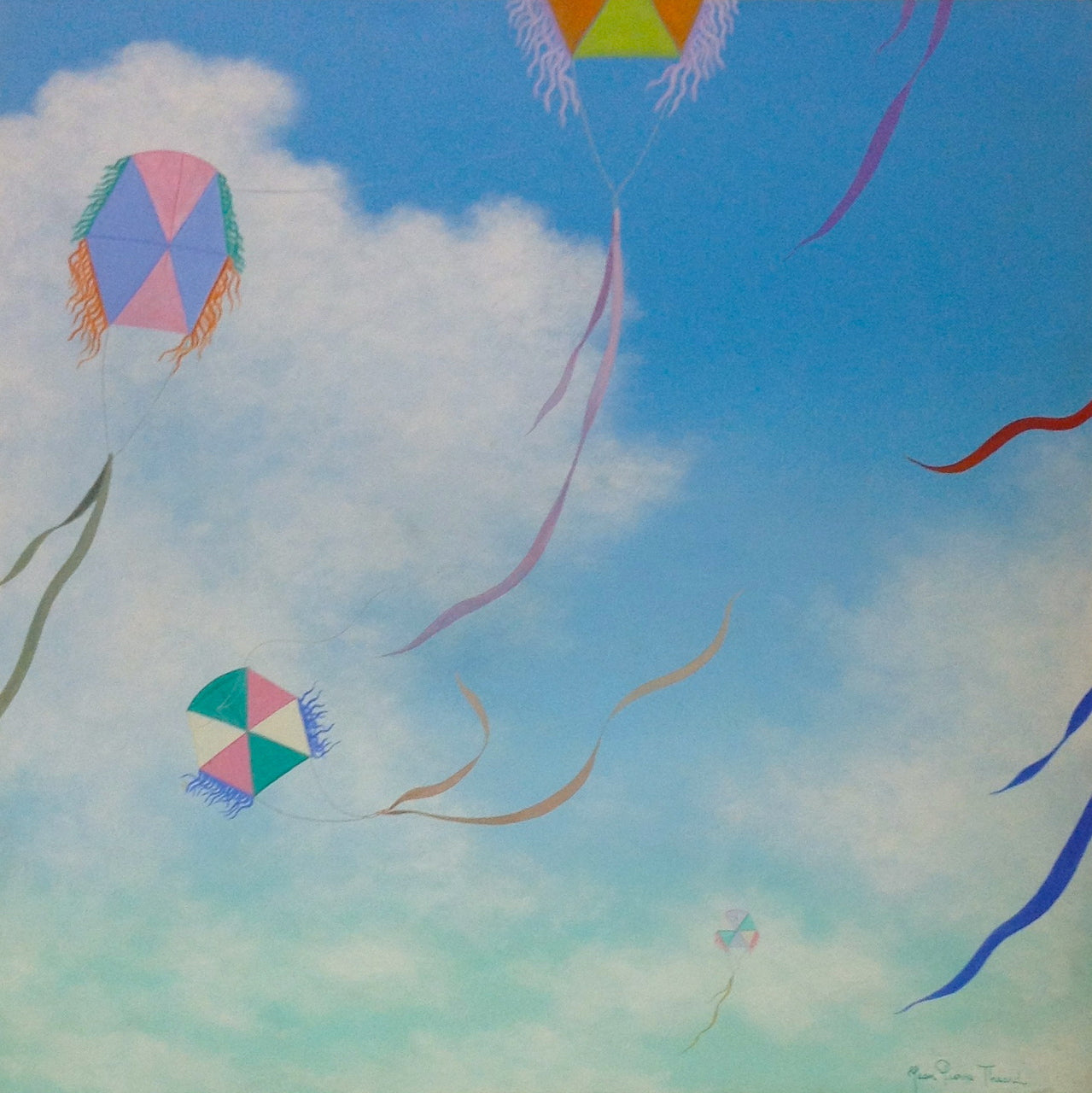 Jean-Pierre Theard 40"x40" Cometas Óleo sobre lienzo #104GN-HA