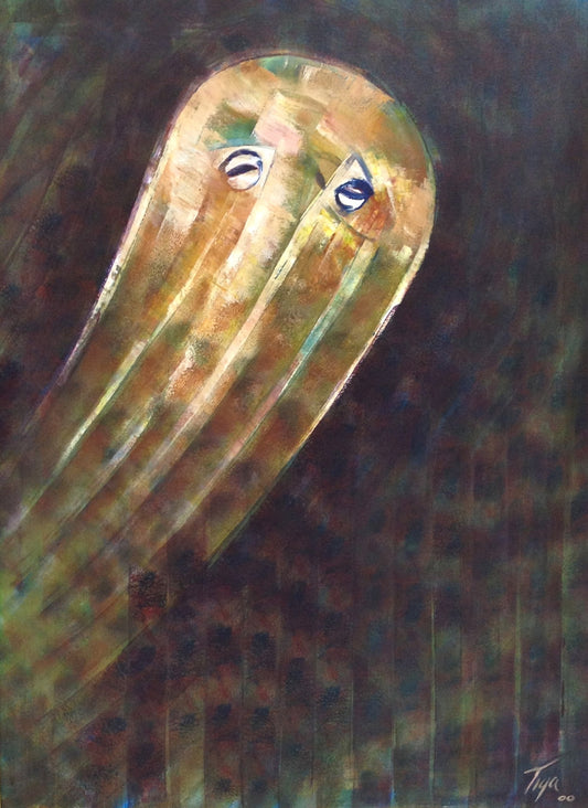 Jean-Claude Garoute- Tiga (1935-2006) 40"x30" Sin título Óleo sobre lienzo #2010GN-HA
