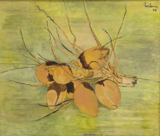 Luce Turnier 30"x36" Cocos 1987 Acrílico sobre tabla #1206GN-HA