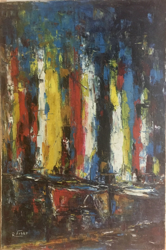 Raoul Viard (1921-1984) 24"x16" Marino Óleo sobre lienzo #1MFN
