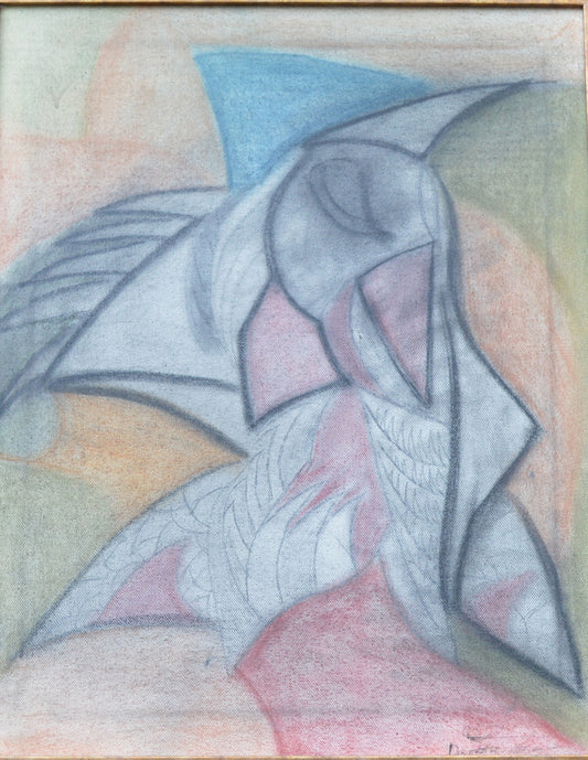 Dimitri Wiener (ASGARD) 10" x20" " Pastel de tiza original de Asgard sobre lienzo #7CWD