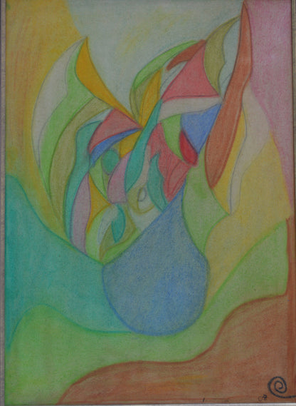Dimitri Wiener (ASGARD) 24"x30" Compañerismo Tiza Pastel sobre Lienzo #3CWD