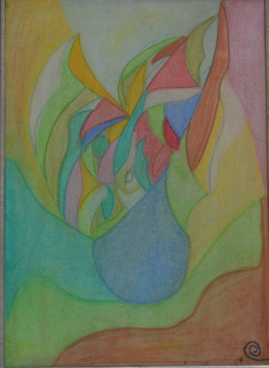 Dimitri Wiener (ASGARD) 24"x30" Compañerismo Tiza Pastel sobre Lienzo #3CWD