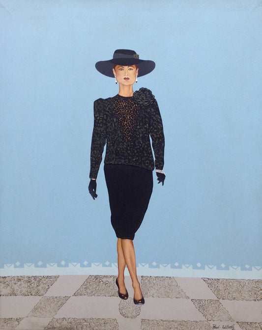 Wilbert Paul 22"x18" Elegancia Óleo sobre Masonite #54GN-HA