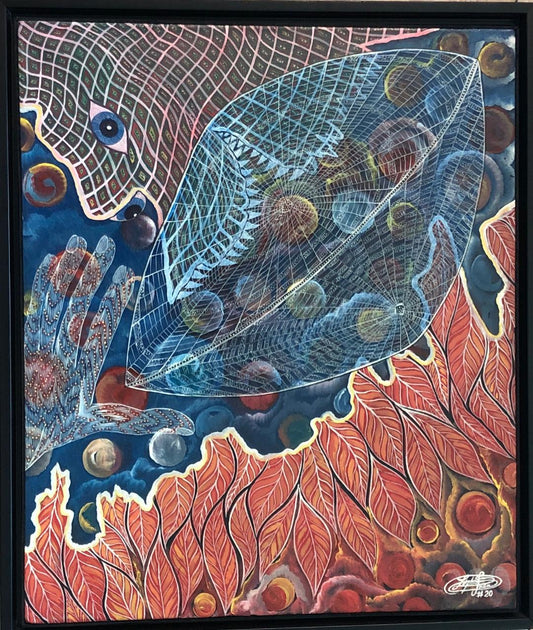 Frantz Zephirin 24"x20" Le Paysage d'Astro-Moidex3 2017 Acrílico sobre lienzo #1GSN-NY