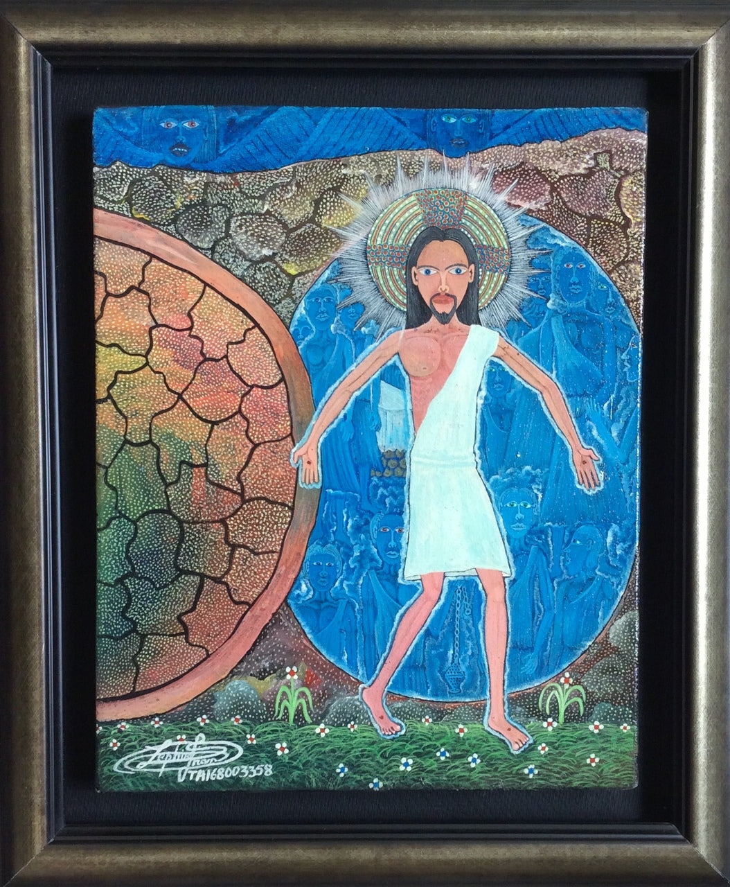Frantz Zephirin 10"x8" Jesús 2018 Acrílico sobre lienzo #2MFN