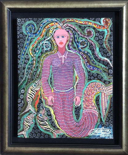 Frantz Zephirin 10"x8" Sirena 2018 Acrílico sobre lienzo #3MFN