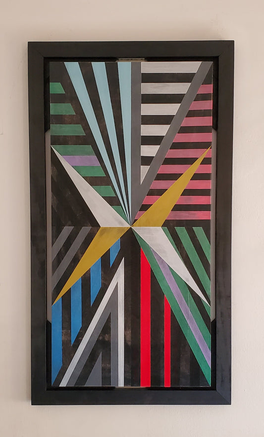 Rudolph Jean-Louis 20"x36" Zwolfart3 Acrílico y pintura en aerosol sobre madera #3