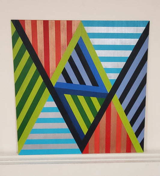 Rudolph Jean-Louis 24"x24" 2020 ZWOLFART7 Acrílico y pintura en aerosol sobre madera #7