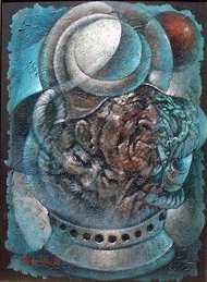 Lyonel Laurenceau 20"x16" Reflejos del anciano Acrílico sobre lienzo #J53-HA