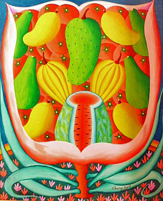 Charles Saul 24"x20" Naturaleza muerta 1981 Óleo sobre lienzo #2-2-95MFN