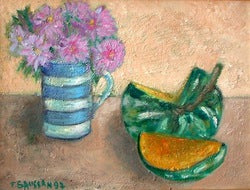 Tamara Baussan 12"x16" Bodegón/Frutas 1997 Acrílico sobre tablero duro #J5