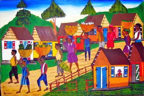 Charles Anatole (1922-1979) 24"x36" Aceite Savanette a bordo #2-4-95MIA