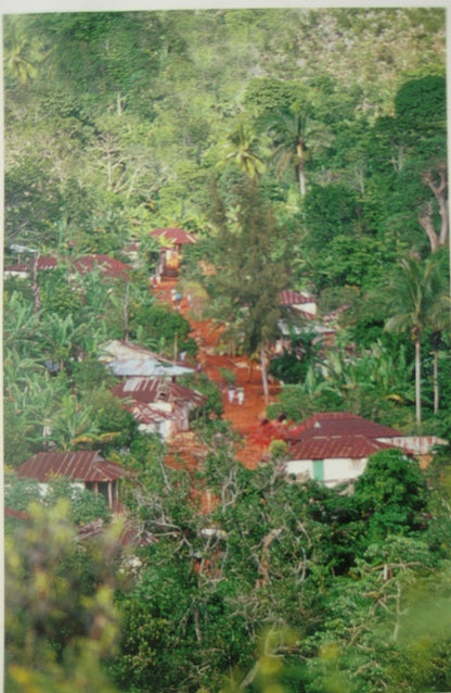 Postal haitiana: Pequeño pueblo de montaña en la región de Grand'Anse du Sud, Haití