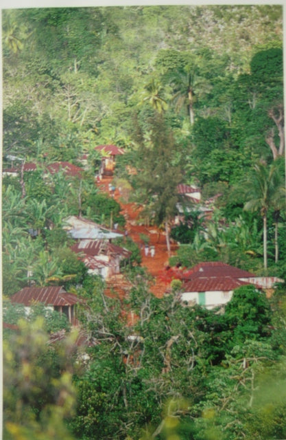 Postal haitiana: Pequeño pueblo de montaña en la región de Grand'Anse du Sud, Haití
