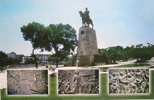 Postal haitiana: Colección de Héroes Nacionales: Estatua del rey Henry Christophe, constructor de la Citadelle Laferriere