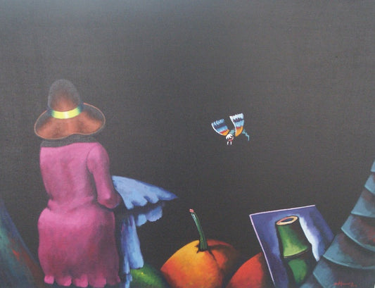 Dionisio Blanco 30"x40" Sin título Técnica mixta sobre lienzo #3CDBDR
