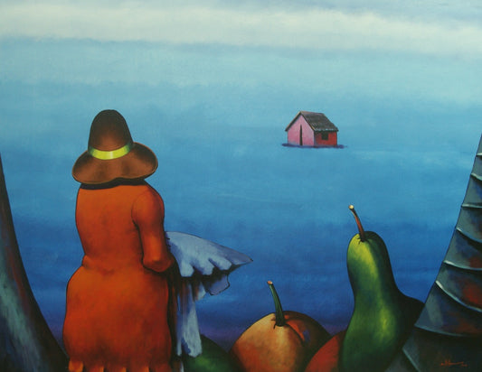 Dionisio Blanco 40"x50" Sin título Técnica mixta sobre lienzo #7CDBDR