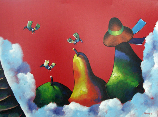 Dionisio Blanco 30"x40 Sin Título Técnica Mixta sobre Lienzo #1CDBDR