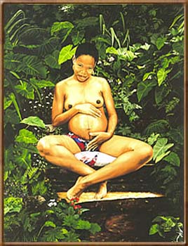 Sophia Lacroix 24"x19" Sensual Maternity (Maternite Sensuelle) Giclee sobre lienzo Edición limitada 50 s/n 1LS-10-11