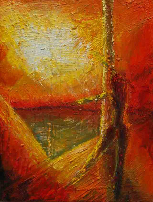 Claude Andy Saint Rome Labossiere 12"x9" "la-bas" Acrílico sobre lienzo #CASR3