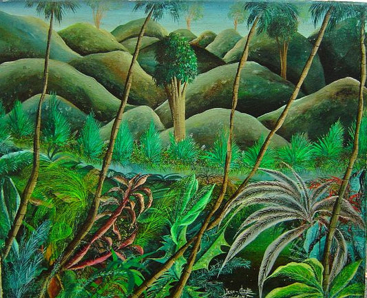 Jn-Claude Louissaint (Dcd) 20"x24" Paisaje Óleo sobre lienzo #2-2-95MFN