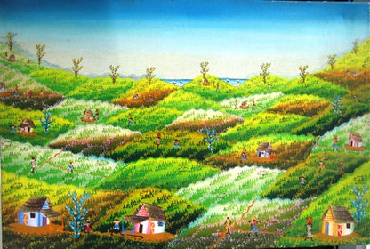 Jean Louis 16"x24" Escena rural Óleo sobre lienzo #107MFN